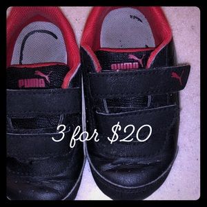Puma black/red baby tennis. 5C. $3 items for $20